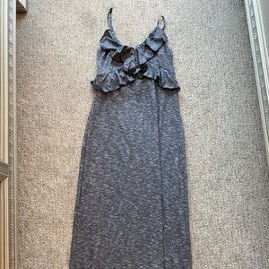 Max Studio Blue Pinstriped Maxi Dress, Sz Sm